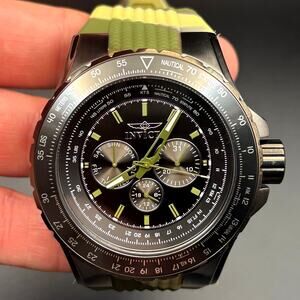 Invicta Aviator Skyshock 39307 Men’s Chronograph Camouflage Strap 100M NIBWT